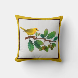 Fågel på Gren-naturinspirerad Dekorativ kudde