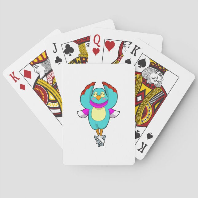 Fågel på isfärrocka med isskiffer.PNG Casinokort (Baksidan)