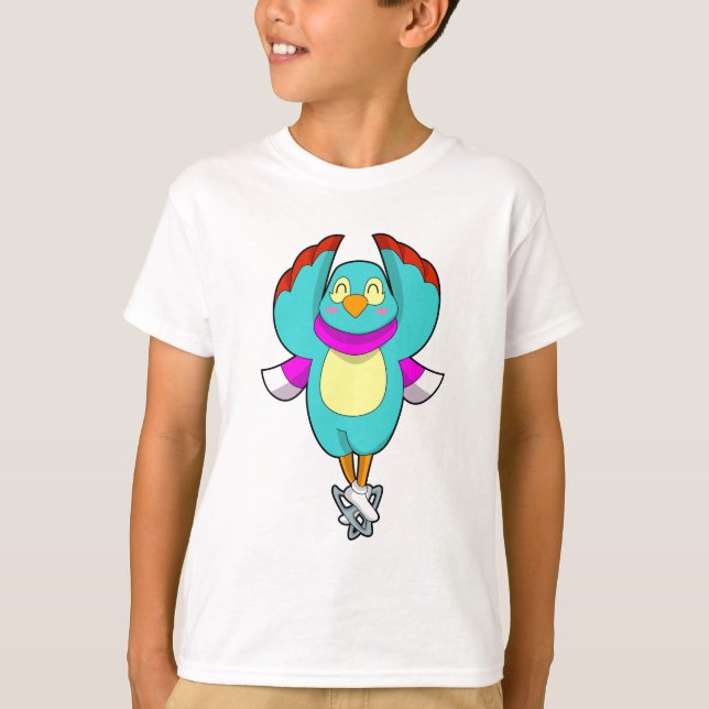 Fågel på isfärrocka med isskiffer.PNG T Shirt (Framsida)
