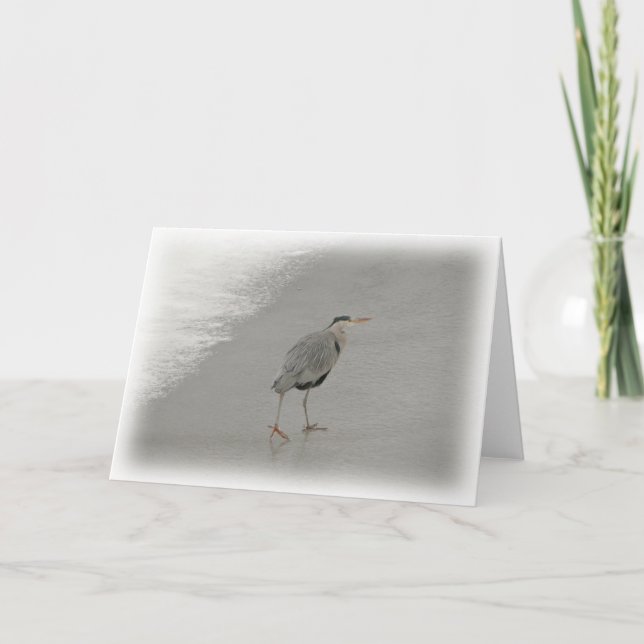 Fågel på persikofoto kort (Framsida)