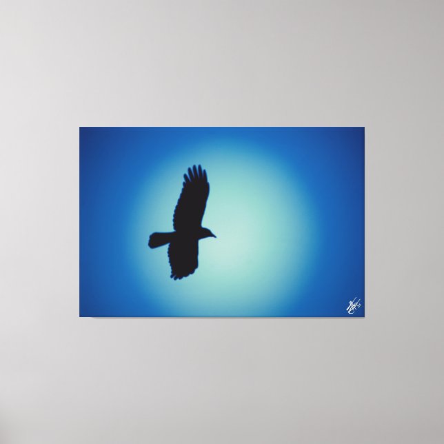 Fågel på postserie nr 6 canvastryck (Framsida)