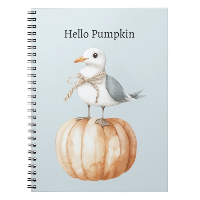 Fågel på pumpa anteckningsbok (Framsidan)