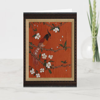 Fågel på Ricepaper Kort