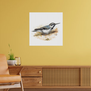 fågel på stranden poster