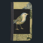 Fågel på svart och Vintage bakgrund Plånboksfodral För Samsung Galaxy S4<br><div class="desc">Den här bilden är enkel och vacker att lägga till på alla produkter som erbjuds och passar alla vintage art älskare. Den svarta kvadraten lägger tonvikten på fågelns färg och gultens bakgrund.  Välj det här biet i teckningen för nästa Zazzle-produkt.</div>