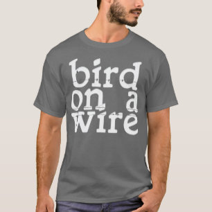 fågel på tråd t shirt