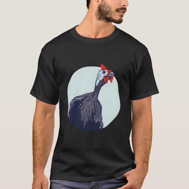 Fågel Pärlhöna T Shirt (Framsida)