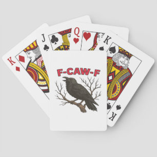 Fågel - Rolig Kråka F-Caw-F Klassiker Casinokort