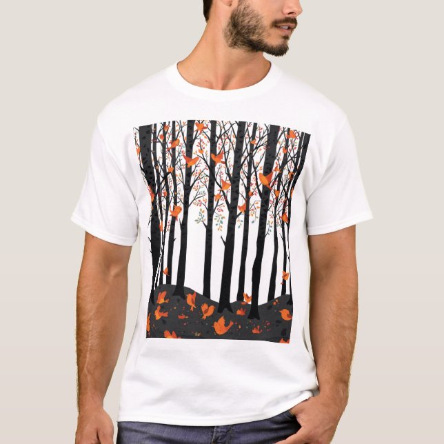 Fågel sång efter branden t shirt (Framsida)