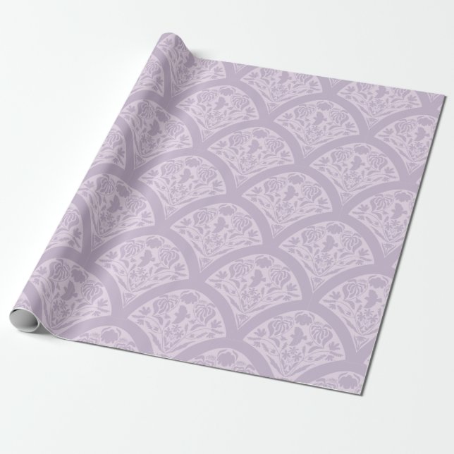 Fågel sång trädgård presentpapper (Utrullad)