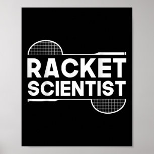 Fågel Shuttle Racketscient Badminton Poster