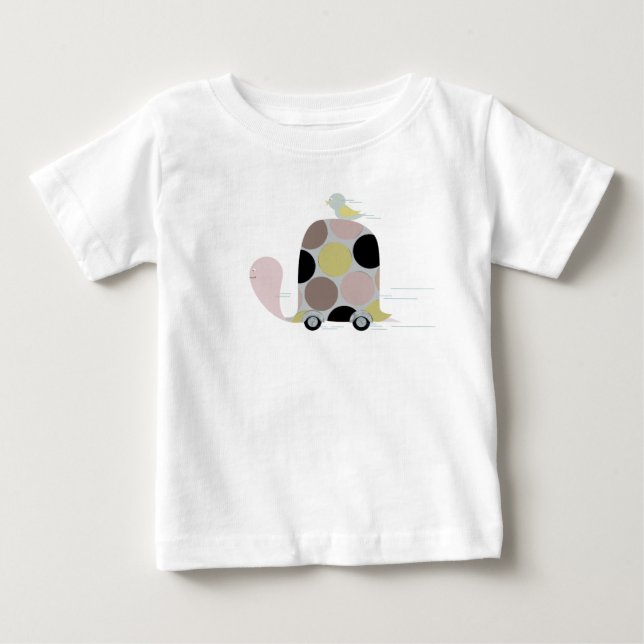 Fågel & Sköldpadda Bil T Shirt (Framsida)