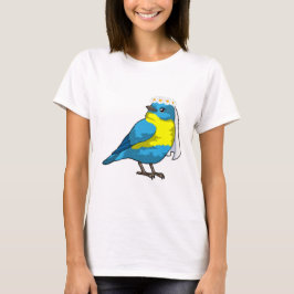 Fågel som brud med blomsterkrans t shirt
