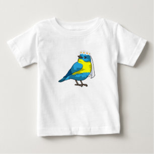 Fågel som brud med blomsterkrans t shirt