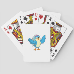 Fågel som brud med slöja casinokort
