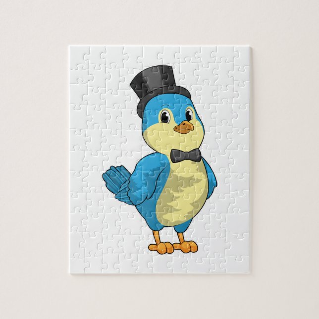 Fågel som brudgumme med band pussel (Vertikal)