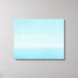 Fågel som flyger över Ocean i Hawaii Canvastryck