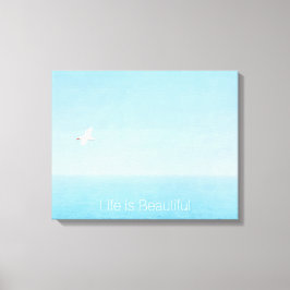 Fågel som flyger över Ocean i Hawaii Inspirational Canvastryck