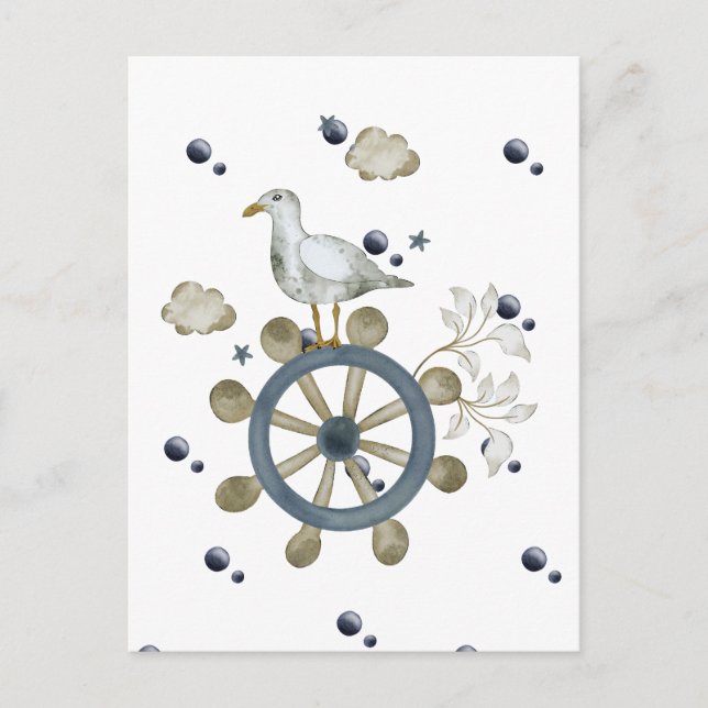 Fågel som Liftar Vykort (Framsida)