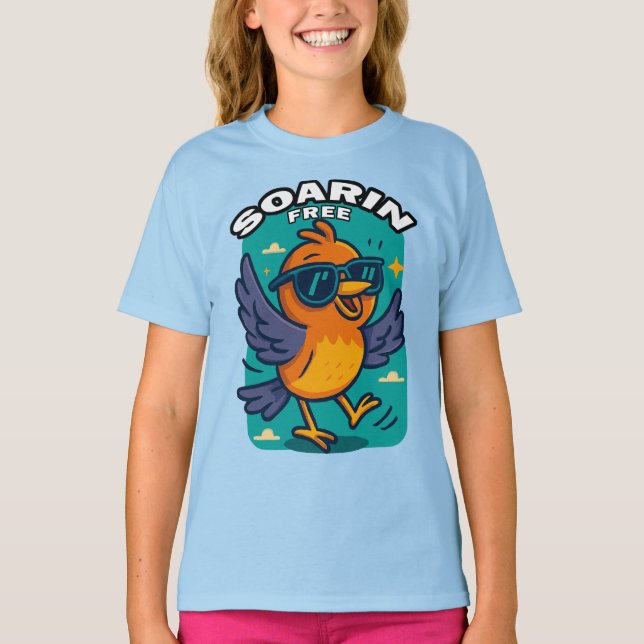 fågel som svävar t shirt (Framsida)