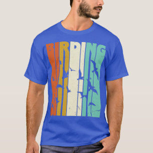 Fågel som tittar på Birding Retro T Shirt