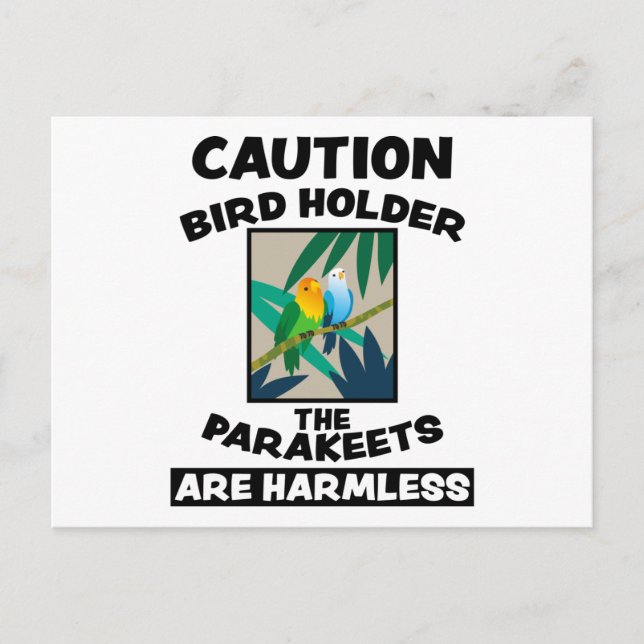 Fågel Söt Exotisk Djurdesign Fåglar Vänner Present Vykort (Framsida)