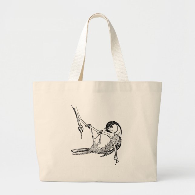 Fågel/Svart-Capped Chickadee Jumbo Tygkasse (Framsidan)