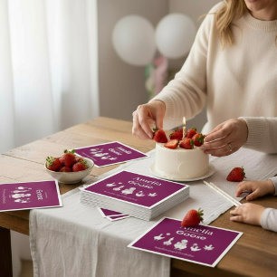 Fågel tokig födelsedagsfest  pappersservett