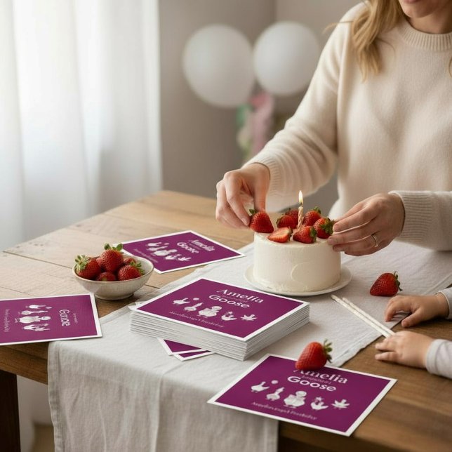 Fågel tokig födelsedagsfest  pappersservett (Skapare uppladdad)