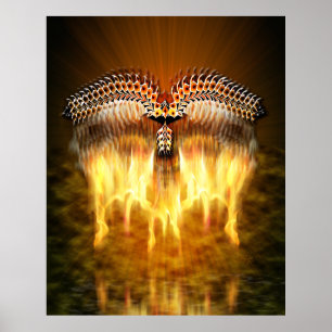 Fågel under flygning poster