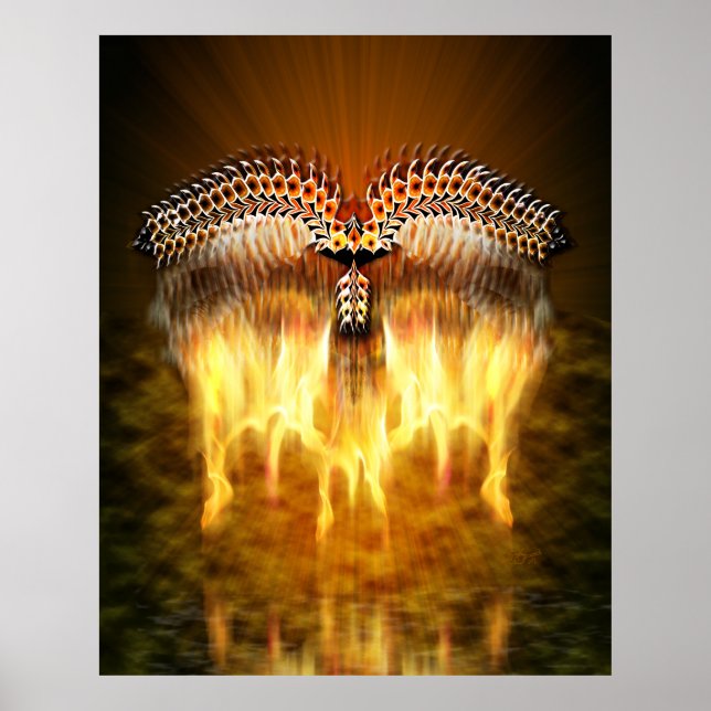 Fågel under flygning poster (Framsidan)