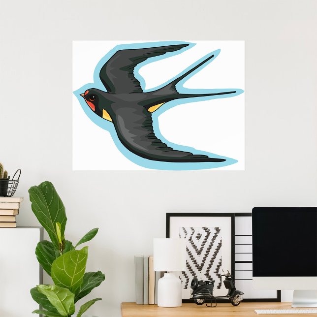 Fågel under flygning poster (Skapare uppladdad)