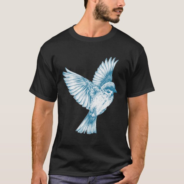 Fågel under flygning t shirt (Framsida)