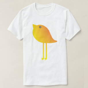 Fågel Vektor Gul T Shirt