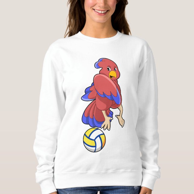 Fågel vid Volleyball Sports T Shirt (Framsida)