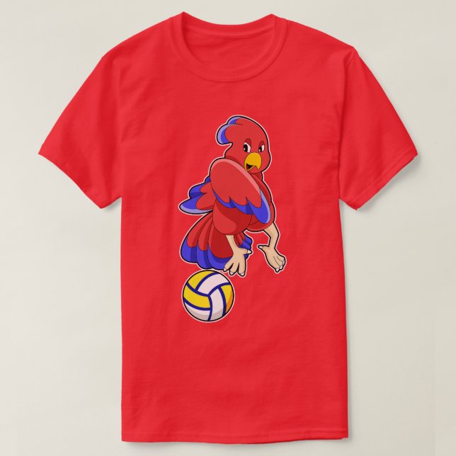 Fågel vid Volleyball Sports T Shirt (Design framsida)