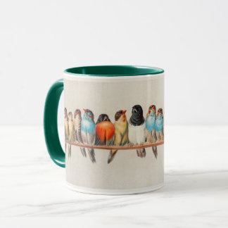 Fågelabborre Grön Trim Kaffe Mugg
