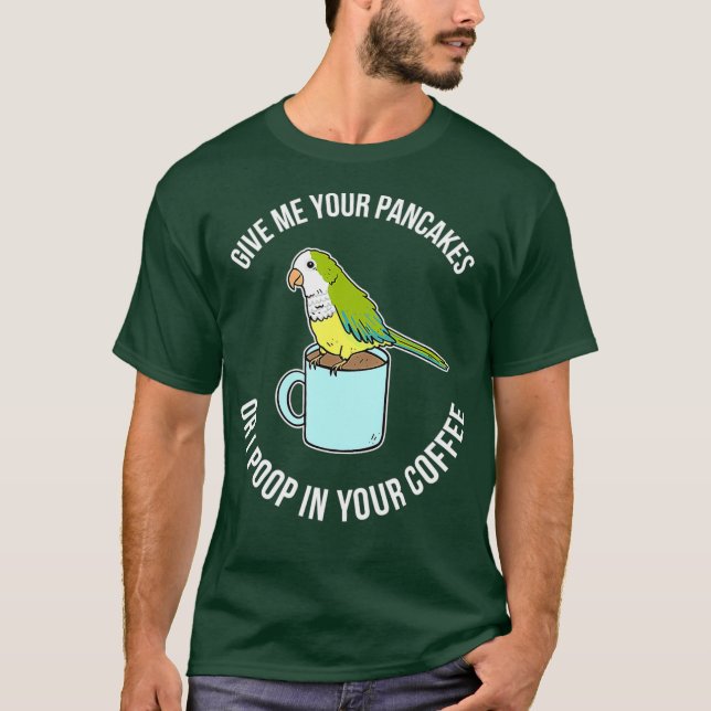 Fågelägares underbara Quaker Parrot-gåva T Shirt (Framsida)
