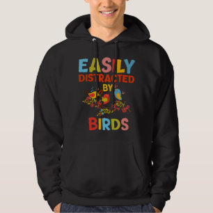 Fågelälskare För Kvinnor Män Lätt Distraherade av Hoodie