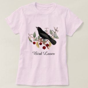 Fågelälskare Koltrast Rosa T Shirt