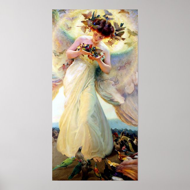 Fågelängel Poster (Framsidan)