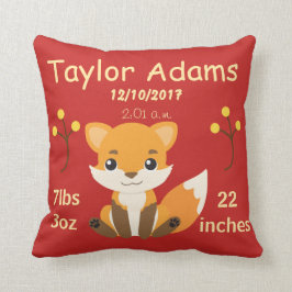 Fågelannonsering om Cute Woodland Fox Baby Kudde