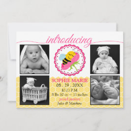 Fågelannonsering om foto efter sovande bin Flicka Meddelande