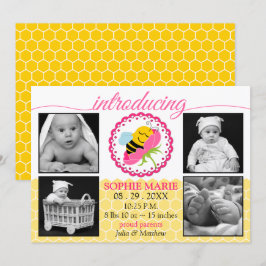 Fågelannonsering om foto efter sovande bin Flicka Meddelande