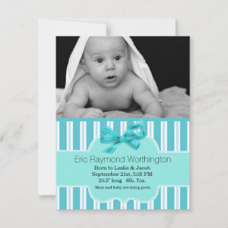 Fågelannonsering om foto från Aqua Blue Rand Pojke Meddelande