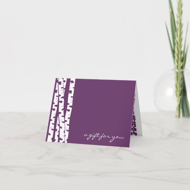 Fågelanteckningskort för Träd för valfritt Tillfäl Kort (Framsida)