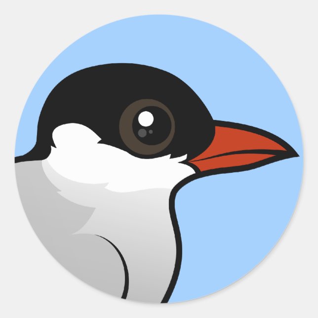 Fågelbar arktisk Tern Runt Klistermärke (Framsida)