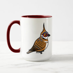 Fågelbar Spinifex Pigeon-Tecknad Bird Mugg