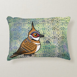 Fågelbar Spinifex Pigeon-Tecknad Bird Prydnadskudde
