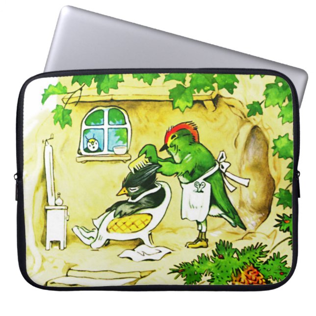 Fågelbarberaren Laptop Sleeve (Framsidan)